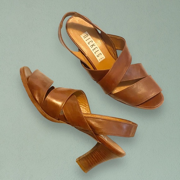 Sandales Nickels En Cuir Noir à Brides - Taille 8.5 Narrow - Jamais Portées